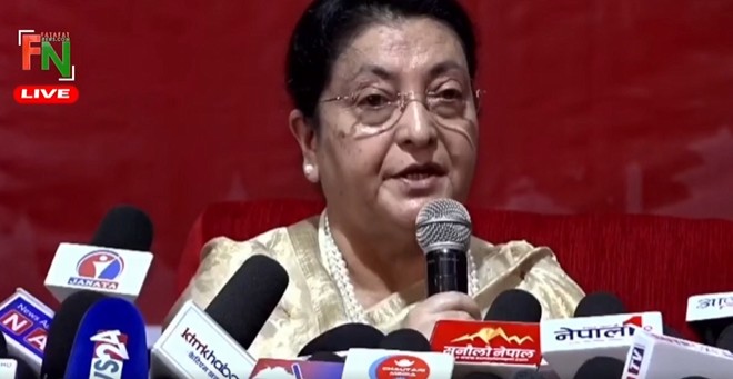 मलाई कुनै पदको लालसा, महत्वकांक्षा र आशक्ति छैन : विद्या भण्डारी